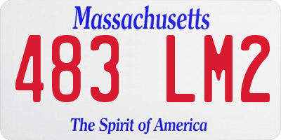 MA license plate 483LM2