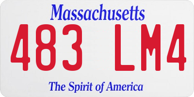 MA license plate 483LM4