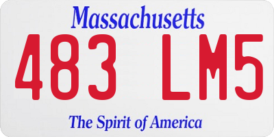 MA license plate 483LM5