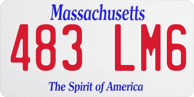 MA license plate 483LM6
