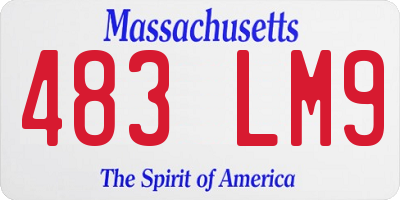 MA license plate 483LM9