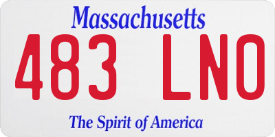 MA license plate 483LN0