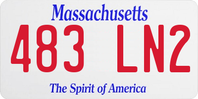 MA license plate 483LN2