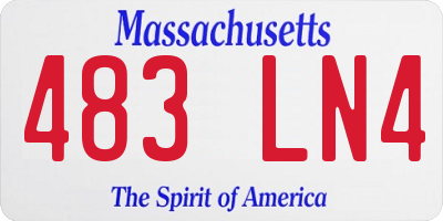 MA license plate 483LN4