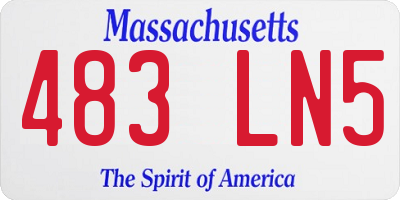 MA license plate 483LN5
