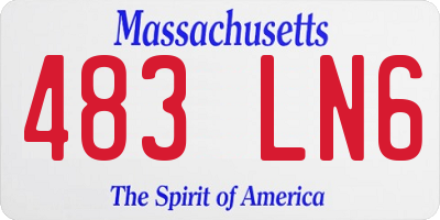 MA license plate 483LN6