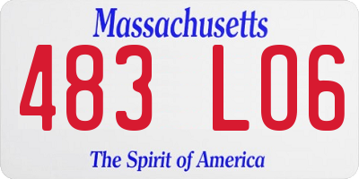 MA license plate 483LO6