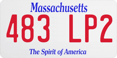 MA license plate 483LP2