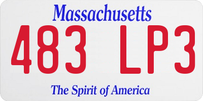 MA license plate 483LP3
