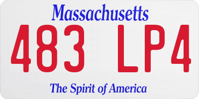 MA license plate 483LP4