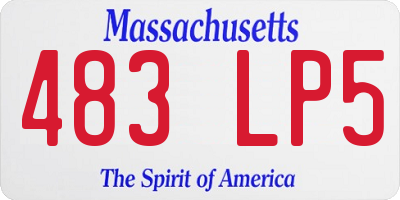 MA license plate 483LP5