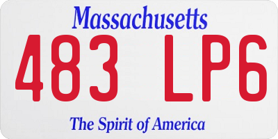 MA license plate 483LP6