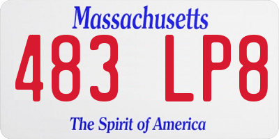 MA license plate 483LP8