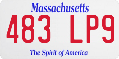 MA license plate 483LP9
