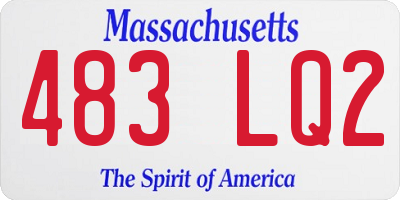 MA license plate 483LQ2