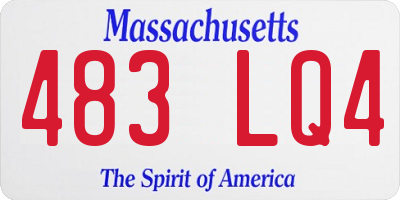 MA license plate 483LQ4