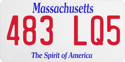 MA license plate 483LQ5