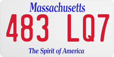 MA license plate 483LQ7