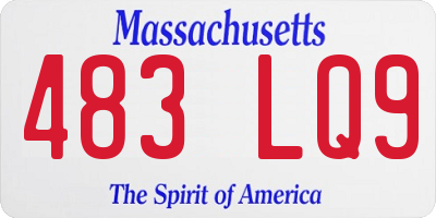 MA license plate 483LQ9