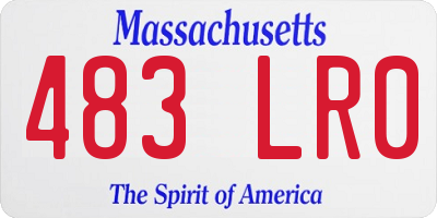 MA license plate 483LR0