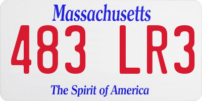 MA license plate 483LR3