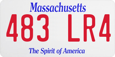 MA license plate 483LR4