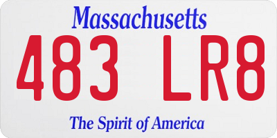 MA license plate 483LR8