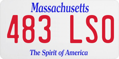 MA license plate 483LS0
