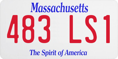 MA license plate 483LS1