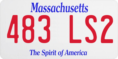 MA license plate 483LS2