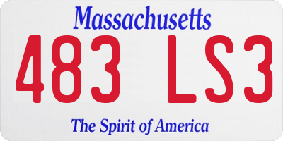 MA license plate 483LS3