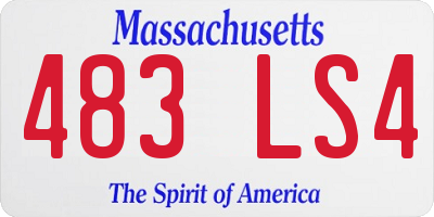 MA license plate 483LS4