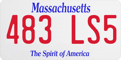MA license plate 483LS5