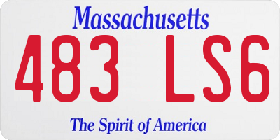 MA license plate 483LS6