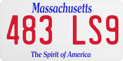 MA license plate 483LS9