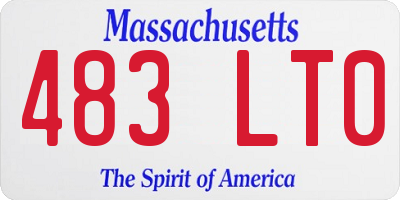 MA license plate 483LT0