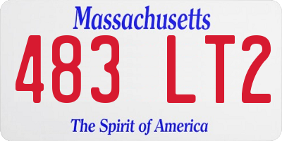 MA license plate 483LT2