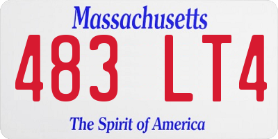 MA license plate 483LT4