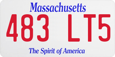 MA license plate 483LT5
