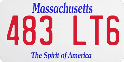 MA license plate 483LT6