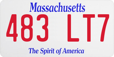 MA license plate 483LT7