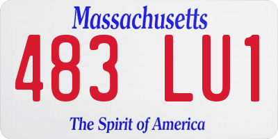 MA license plate 483LU1