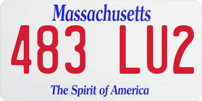 MA license plate 483LU2
