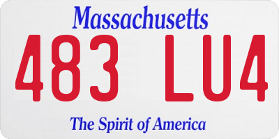 MA license plate 483LU4