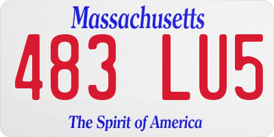 MA license plate 483LU5