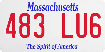 MA license plate 483LU6