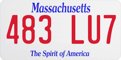 MA license plate 483LU7