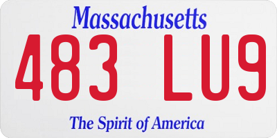 MA license plate 483LU9