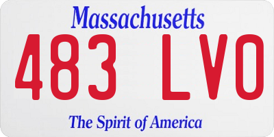 MA license plate 483LV0