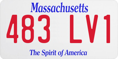MA license plate 483LV1